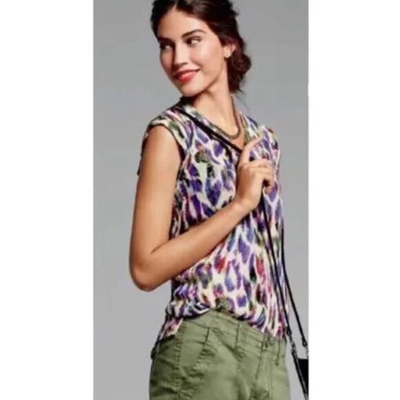 CAbi Tops - CAbi Plume Feather Print Blouse